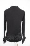 画像2: axes femme / 袖レース配色メローフリルプルオーバー  黒 Y-26-02-27-042-AX-TO-SZ-ZS (2)