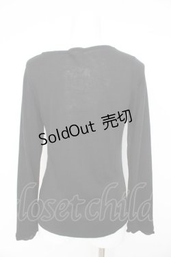 画像2: axes femme / ストライプBIGリボンカットソー  黒 Y-26-02-27-043-AX-TO-SZ-ZY