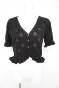 axes femme POETIQUE / ドットジャガードカーディガン M 黒 Y-26-02-27-044-AX-TO-SZ-ZY