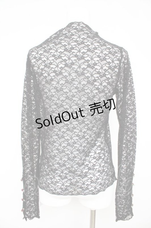 画像2: axes femme / プチローズレーストップス  黒 Y-26-02-27-045-AX-TO-SZ-ZY (2)