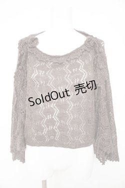 画像1: axes femme / ニットショートトップス  ブラウン Y-26-02-27-048-AX-TO-SZ-ZY