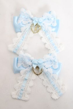 画像1: BABY, THE STARS SHINE BRIGHT / シェリルレーシィリボンクリップ  サックス Y-26-03-01-047-BA-AC-IG-ZY