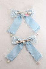 画像2: Angelic Pretty / SweetトーションリボンクリップSet  サックス Y-26-03-01-049-AP-AC-IG-ZY (2)