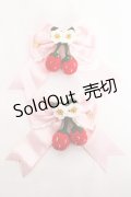 BABY, THE STARS SHINE BRIGHT / ゆらゆらいちごのサテンリボンクリップ  ピンク Y-26-03-01-050-BA-AC-IG-ZY
