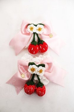 画像1: BABY, THE STARS SHINE BRIGHT / ゆらゆらいちごのHappy Berry Presentお袖とめ  えんじ Y-26-03-01-052-BA-AC-IG-ZY