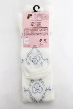 画像2: m petit by misako / AMOKクマポンポン　オーバーニーソックス 23〜25 白 Y-26-03-01-054-LO-ZA-SZ-ZY