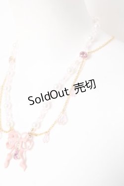 画像3: Angelic Pretty / Sweetie Ribbonネックレス  ピンク×ゴールド Y-26-03-01-003-AP-AC-IG-ZY