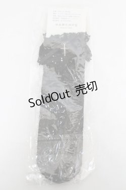 画像2: ATELIER PIERROT / Orchid Elegance Socks  ブラック Y-26-03-01-066-EL-ZA-IG-ZY