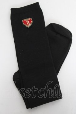 画像1: BABY, THE STARS SHINE BRIGHT / BABYスクールハイソックス 22〜24 クロ Y-26-03-01-067-BA-ZA-IG-ZY