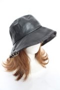 PUNK / リング付きフェイクレザーバケハ  黒 Y-26-03-01-074-PU-AC-SZ-ZY