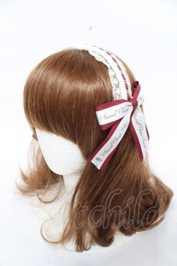 画像1: Amavel / サイドロゴリボンレースカチューシャ  ワイン Y-26-03-01-081-CA-AC-SZ-ZY