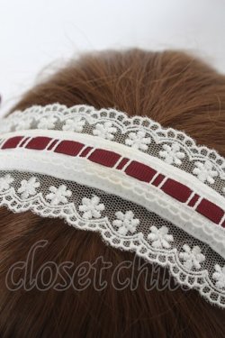 画像4: Amavel / サイドロゴリボンレースカチューシャ  ワイン Y-26-03-01-081-CA-AC-SZ-ZY