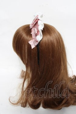 画像2: DearMyLove / コットンレースメイドカチューシャ  ピンク/ホワイト Y-26-03-01-082-EL-AC-SZ-ZY