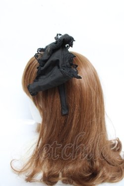 画像2: Angelic Pretty / レースハートチャームくるりんカチューシャ  黒 Y-26-03-01-083-AP-AC-SZ-ZY