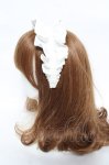 画像2: Fickle Bebe / サテンフリルカチューシャ  白 Y-26-03-01-085-0-AC-SZ-ZT639-F004 (2)