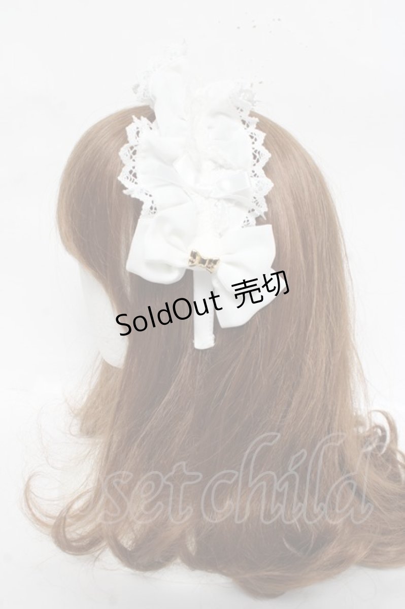 画像2: Angelic Pretty / Dolceフリルカチューシャ  シロ Y-26-03-01-088-AP-AC-IG-ZY (2)