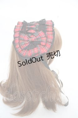 画像3: LOLITA / チェックヘッドドレス  赤 Y-26-03-01-091-LO-AC-SZ-ZY