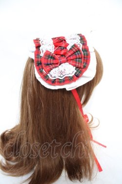 画像3: LOLITA / チェックヘッドドレス  赤 Y-26-03-01-092-LO-AC-SZ-ZY