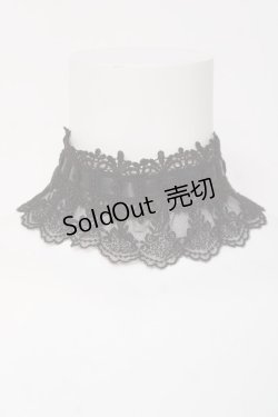 画像1: ATELIER PIERROT / 梯子レースチョーカー  ブラック Y-26-03-01-009-EL-ZA-IG-ZY