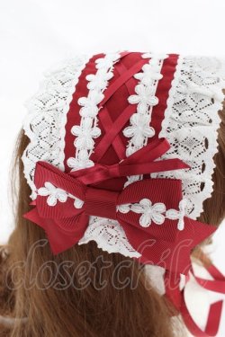 画像4: BABY, THE STARS SHINE BRIGHT / 草原のお花摘みの少女スピンドールヘッドドレス  えんじ Y-26-03-01-099-BA-AC-IG-ZY