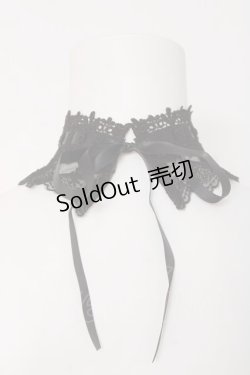 画像2: ATELIER PIERROT / 梯子レースチョーカー  ブラック Y-26-03-01-009-EL-ZA-IG-ZY