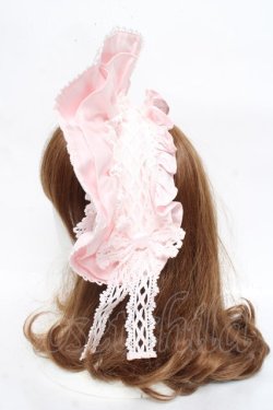 画像2: Angelic Pretty / トーションレースブリム付カチューシャ  ピンク Y-26-03-01-105-AP-AC-IG-ZY