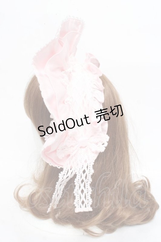 画像2: Angelic Pretty / トーションレースブリム付カチューシャ  ピンク Y-26-03-01-105-AP-AC-IG-ZY (2)