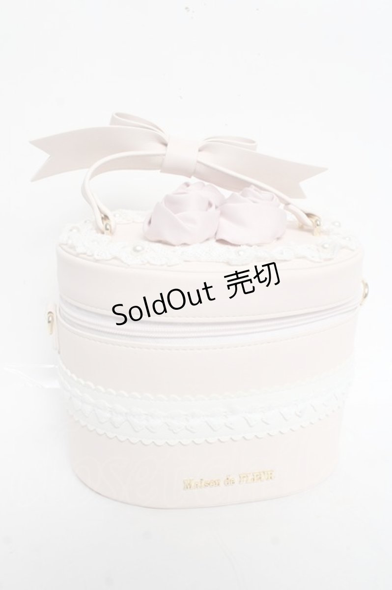 画像1: Maison de FLEUR / アニバーサリーケーキバッグ  シロ×ピンク Y-26-03-01-109-LO-BG-SZ-ZY (1)