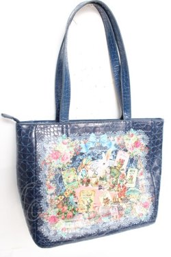 画像2: ANGELIQUE SPICA / アリス柄バック  紺 Y-26-03-01-110-LO-BG-SZ-ZY