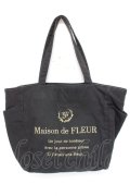 Maison de FLEUR / ロゴトートバック  黒 Y-26-03-01-113-LO-BG-SZ-ZY