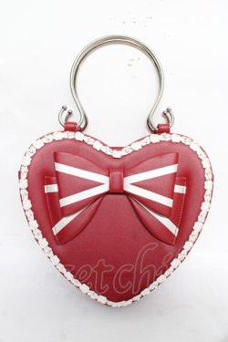 画像1: BABY, THE STARS SHINE BRIGHT / リボンハートバッグ  えんじ Y-26-03-01-114-BA-BG-IG-ZY