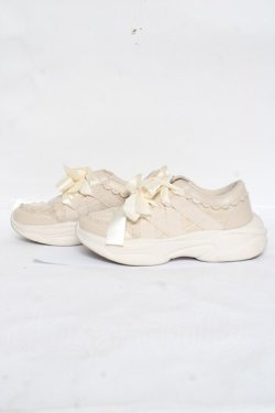 画像2: m petit by misako / レーススニーカー M 生成り Y-26-03-01-119-LO-SH-SZ-ZY