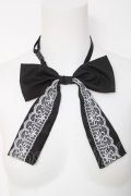 LOLITA / レース付きリボンタイ  黒 Y-26-03-01-013-LO-ZA-SZ-ZY