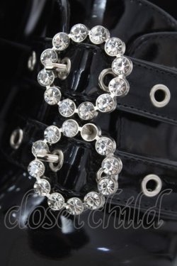 画像6: Bubbles / ダブルバックル厚底シューズ 23.5~24 黒 Y-26-03-01-121-CA-SH-SZ-ZY