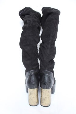 画像3: YOSUKE / ニーハイブーツ M 黒 Y-26-03-01-122-PU-SH-SZ-ZY