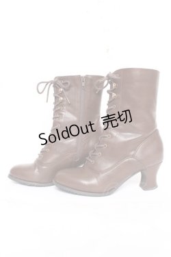 画像2: an another angelus / レトロヒールレースアップブーツ M ブラウン Y-26-03-01-123-CA-SH-SZ-ZY