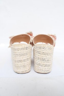 画像3: Hoshibako Works / お人形風シャンティクリームリボンウェッジソールサンダル L ピンク Y-26-03-01-124-LO-SH-SZ-ZY