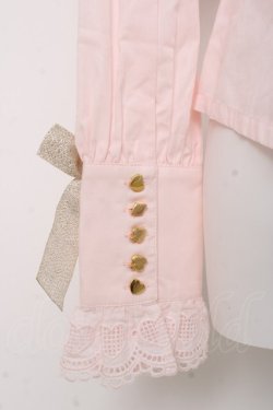 画像3: BABY, THE STARS SHINE BRIGHT / 時計うさぎのHEART TRUMPぐるりんリボンブラウス  ピンク Y-26-03-01-127-BA-BL-SZ-ZY