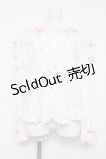 Angelic Pretty / リリカルバニーレースはしごリボン付け袖ブラウス  白 Y-26-03-01-131-AP-BL-SZ-ZY