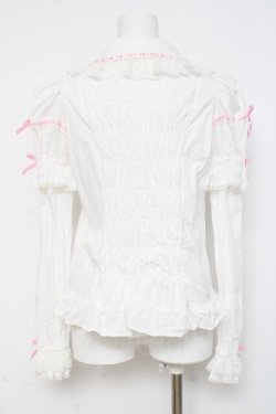 画像3: Angelic Pretty / リリカルバニーレースはしごリボン付け袖ブラウス  白 Y-26-03-01-131-AP-BL-SZ-ZY