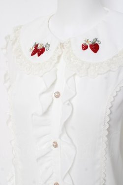 画像4: axes femme kawaii / ベリーフィールズブラウス M 白 Y-26-03-01-136-AX-BL-SZ-ZY