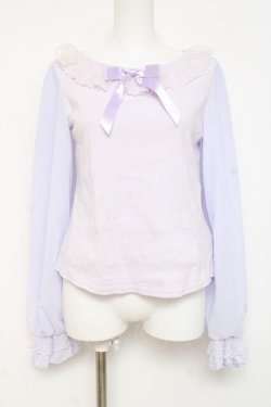 画像1: Angelic Pretty / Nighty Lacyカットソー  ラベンダー Y-26-03-01-138-AP-TO-SZ-ZY