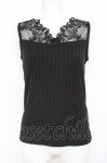画像1: axes femme / 繊細レースタンク  黒 Y-26-03-01-140-AX-TO-SZ-ZY (1)