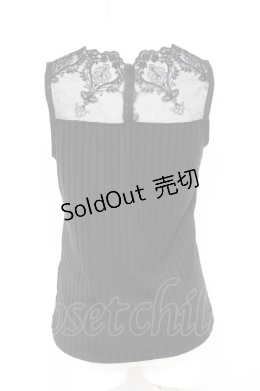 画像2: axes femme / 繊細レースタンク  黒 Y-26-03-01-140-AX-TO-SZ-ZY (2)