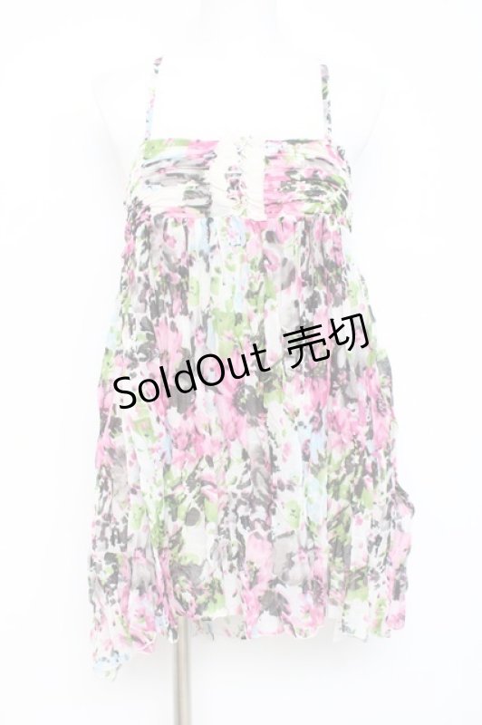 画像1: axes femme / 花柄キャミトップス  白 Y-26-03-01-141-AX-TO-SZ-ZI (1)