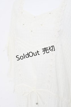 画像3: axes femme / 格子柄シアーポンチョトップス  生成り Y-26-03-01-142-AX-TO-SZ-ZY