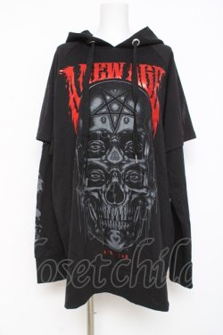 画像1: KILLSTAR / skull print black hoodie  黒 Y-26-03-01-149-PU-TO-SZ-ZY
