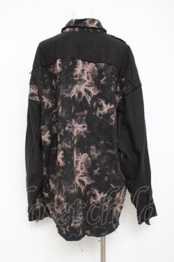 画像2: nine nuts / バイカラータイダイシャツ  黒 Y-26-03-01-150-PU-TO-SZ-ZY