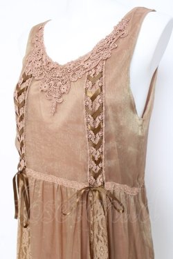 画像3: axes femme / 編み上げシフォンチュニ  ベージュ Y-26-03-01-164-AX-OP-SZ-ZY