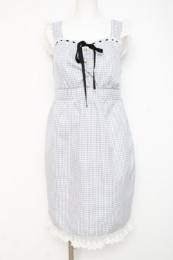 画像1: axes femme kawaii / チェック柄タイトジャンパースカート M ラベンダー Y-26-03-01-166-AX-BL-SZ-ZY